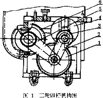 包裝機三輪四桿機構(gòu)圖