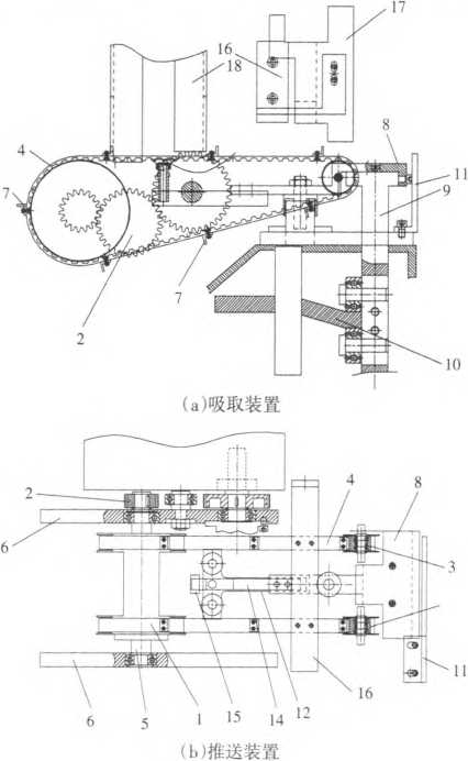 包裝機(jī)吸取裝置和推送裝置圖