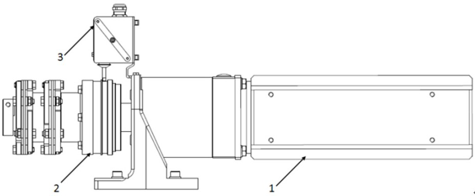 包裝機主電機處聯(lián)接的扭矩限制離合器圖