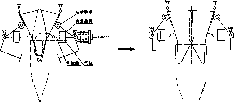 全自動包裝機夾袋機構(gòu)夾緊過程圖