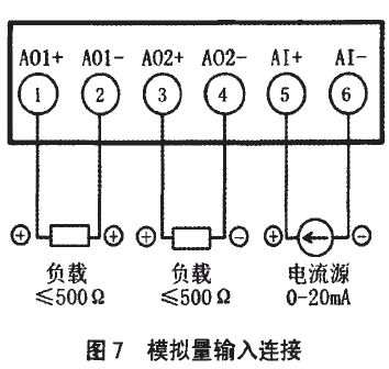 模擬量輸入連接圖