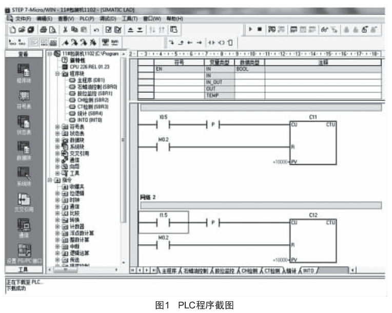 包裝機(jī)PLC程序截圖